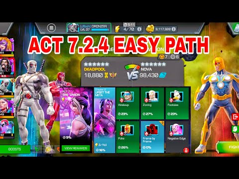 ACT 7.2.4 EASY PATH GUIDE FOR BEGINNERS MARVEL CONTEST OF CHAMPIONS MCOC 