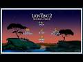 The Lion King 2 Simba S Pride DVD Menu