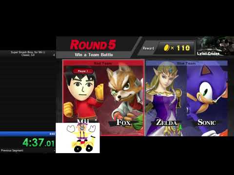 smash 4 speedrun mii brawler classic 5.0