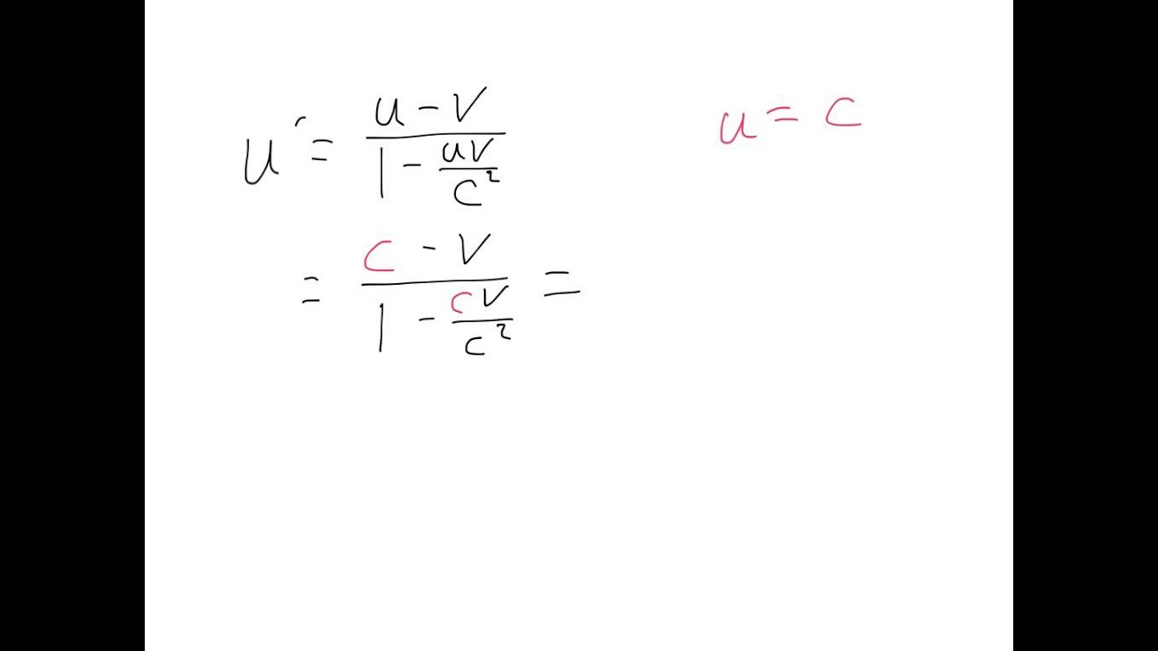 Special Relativity 4 Adding Velocities