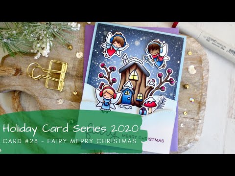 Holiday Card Series 2020 #28 | Copic Coloring a Frosty Fairy Scene | Lawn Fawn