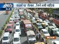Water pipeline burst causes traffic jam in Delhi