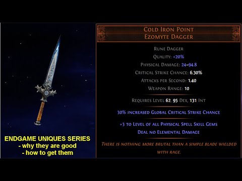 Endgame Uniques - Cold Iron Point, Why It's Good and When To Use It - Path of Exile POE