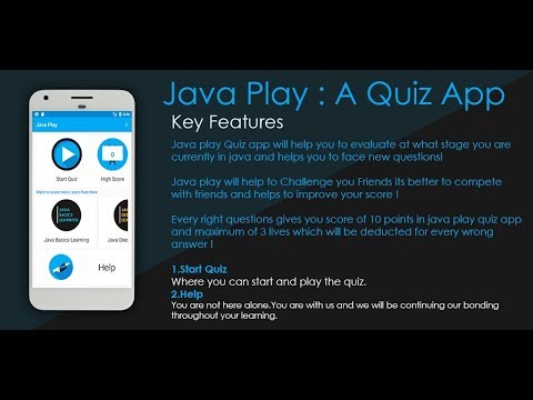 Java Play: Java quiz app from Awwalsoft Video