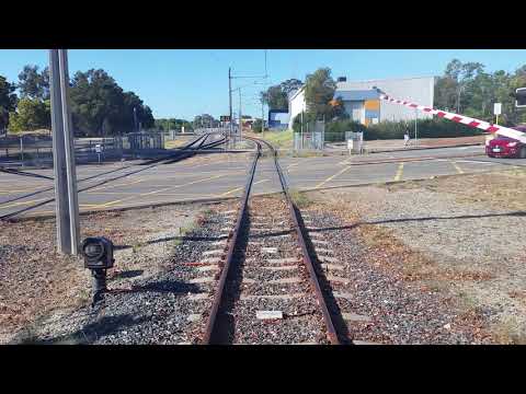 Transperth drivers cab view A series Armadale shunt move and Australind cross - re upload - no music