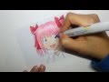 Drawing Madoka Kaname - Copic markers 