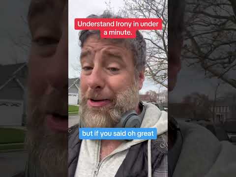 Irony defined in under a minute. #englishlesson #irony #alanismorissette #shorts