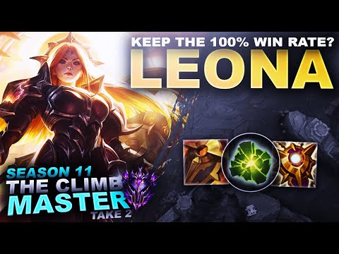 MAINTAINING 100% WIN RATE ON LEONA? - Climb to Master S11 | League of Legends