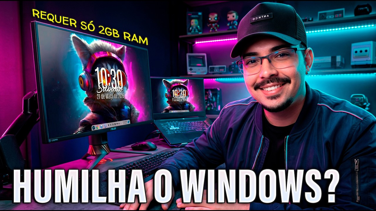 NÃO ACREDITEI! 🤯 Esse SISTEMA Brasileiro de 2GB Ram humilha o Windows 11? (SURREAL)