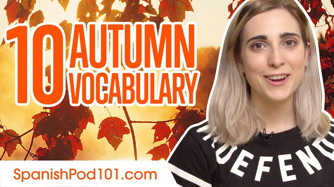 Spanish Autumn Vocabulary
