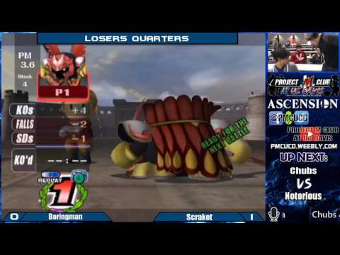 "Ascension 5/7/16" - Scraket (Lucas) v. Boringman (MK) - Losers Quarters