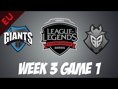 Giants vs. G2 | Game 1 | HIGHLIGHTS | EU LCS W3D2 2017 Spring split