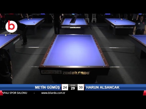 METİN GÜMÜŞ & HARUN ALSANCAK Bilardo Maçı - 2018 ERKEKLER 3.ETAP-1.TUR