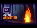 2D Cartoon Fire Animation After Effects Tutorial NO PLUGIN