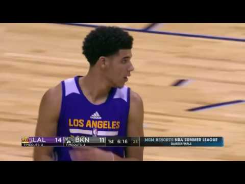 Lonzo Ball Great Dime to Kuzma! | Lakers vs Nets | July 15, 2017 NBA Summer League 2017