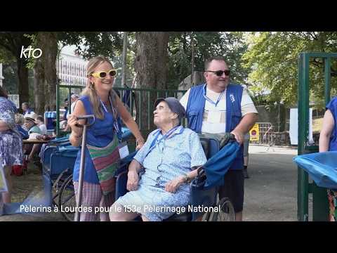 Pèlerins à Lourdes pour le 153e Pèlerinage National