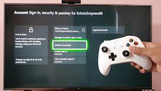 How to Delete PASSKEY on XBOX One Console?