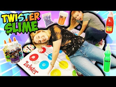 TWISTER SLIME CHALLENGE Wer fällt um? Wer mischt den besten Schleim? Nina vs. Kathi