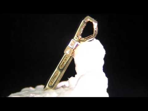 10K SOLID YELLOW GOLD DIAMOND CROSS CHARM PENDANT~ NO RESERVE