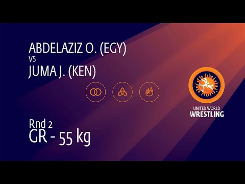 Round 2 GR - 55 kg: O. ABDELAZIZ (EGY) v. J. JUMA (KEN)