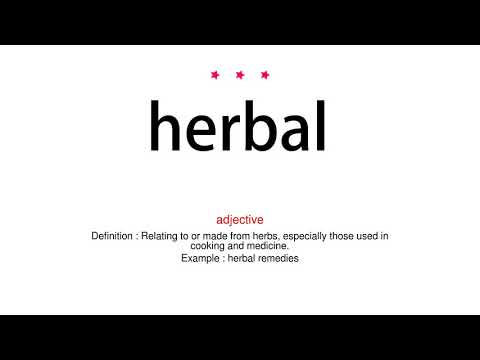 How to pronounce herbal - Vocab Today