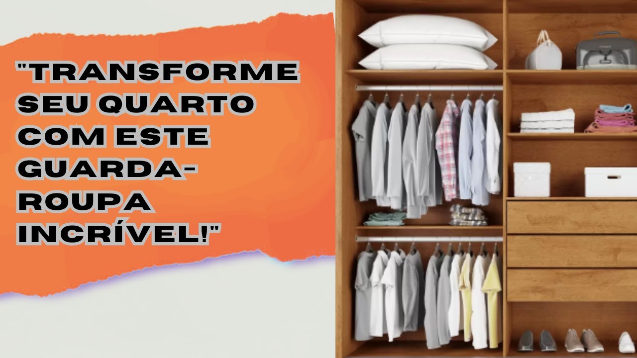 Guarda roupa Casal com Espelho 3 Portas de Correr   Móveis Europa Maranello