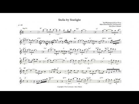 🎷 Stella by Starlight (Miles Davis Version) - John Coltrane (1958), transcription