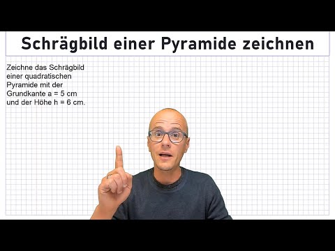 Draw an oblique view of a square pyramid