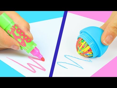 12 DIY Weird Back To School Supplies You Need To Try / 12 Back To School Pranks! Video