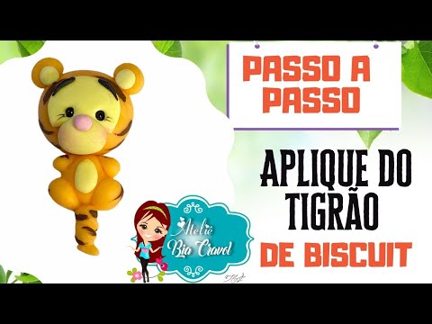 Passo a Passo do Aplique de Biscuit do Tigrão - MOLDElando