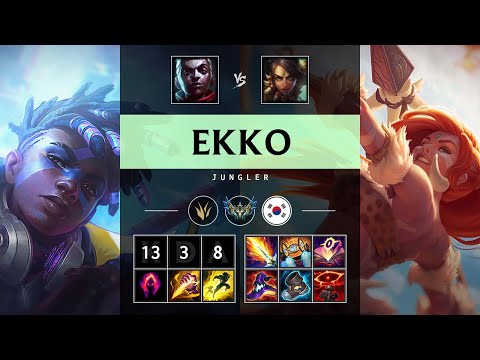 Ekko Jungle vs Nidalee: Dominating - KR Challenger Patch 14.17