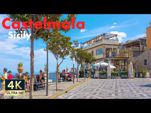 Castelmola Sicily Italy 🇮🇹 4K Walking Tour 2022