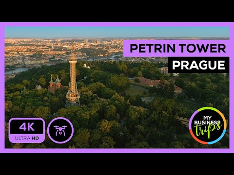 Petrin Tower & Prague Drone Footage 4K 2023