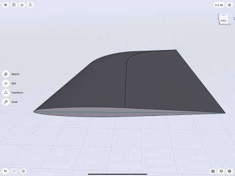 Fin with loft, in Shapr3D