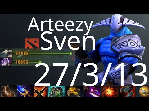 Arteezy Sven vs Monkey King, Mars, Ursa - look this net worth, gpm: 844 - dota2