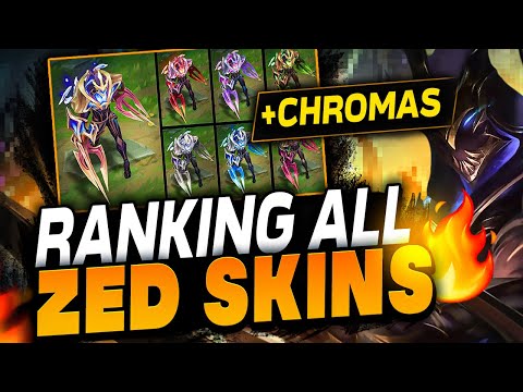 GALAXY OVER SHOCKBLADE!? Zed Skin Tierlist + Chromas l 420WeabooSlayer