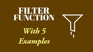 How to use FILTER Formula in Excel