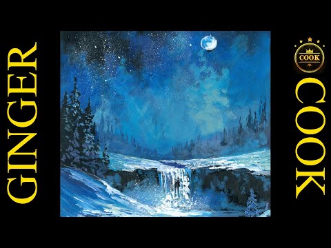 Stop Using Spray Cans! Get the Street Art Look of an Arctic Waterfall Landscape with Acrylics