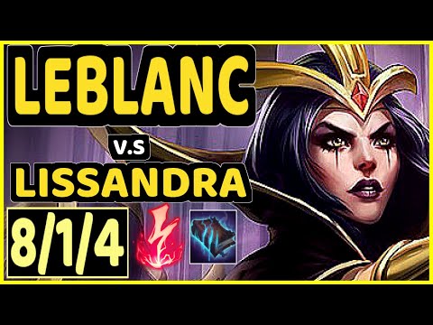 HUMANOID (LEBLANC) vs LISSANDRA - 8/1/4 KDA MID GAMEPLAY - EUW Ranked MASTER