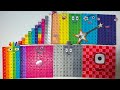 Making numberblocks 1-100 and 1-100 clubs from MathLink Cubes with car color
