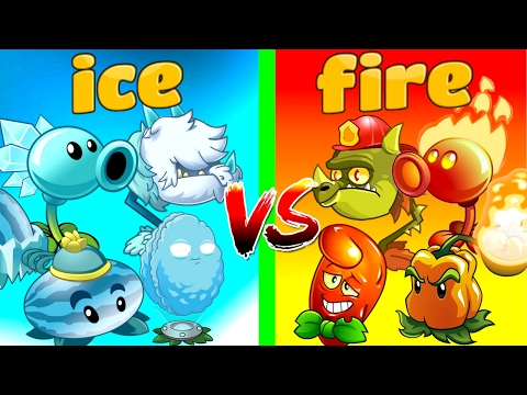 Plants vs Zombies 2 Mod FIRE vs ICE 2 Plants in Primal Top 10 PVZ 2 Gameplay