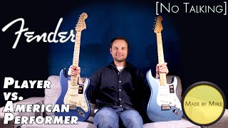 Video thumbnail for Fender Player Series Strat vs.  Fender American Performer Strat [No Talking] by Made by Miike