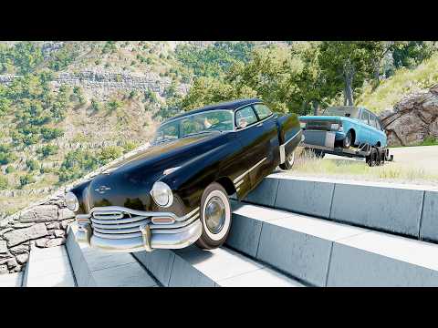Mobil vs Stairs #14 - BeamNG Drive