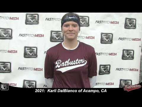 2021 Karli DalBianco Catcher and Middle Infield Softball Skills Video - Batbusters Gomes 18 Gold
