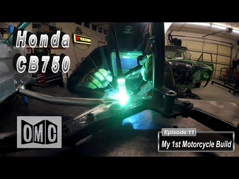 My 1st Motorcycle Build (E11) - Honda CB750 Cafe Racer (gravel pan / rear set bracket clean up)
