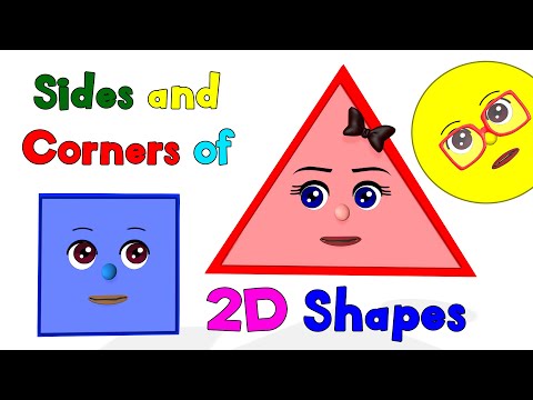Sides and Corners of 2D Shapes | Noodle Kidz Educational Videos