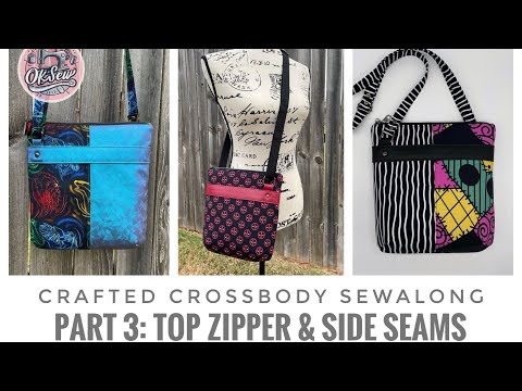 Crafted Crossbody Sewalong - Top Zipper and Side Seams