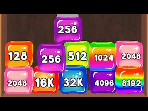 Merge Cube 2048 3D - ASMR Gameplay (Cubes Math, Level Up NumberBlocks Jelly Balls) Inka Kubes