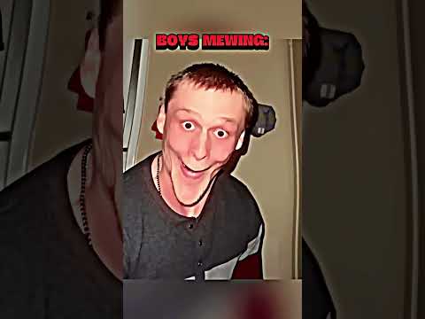 GIRLS MEWING VS BOYS MEWING💀|#trollface #trolledit #aura #shorts