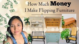HOW MUCH MONEY I MAKE REFINISHING FURNITURE | Flipping Furniture for Profit
